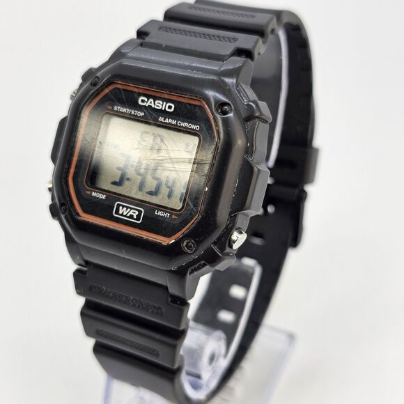 Casio Digital Sport Watch Men 42MM Black Case Black Plastic Bands - Picture 2 of 15